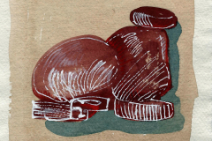Mauricio Piza, Pedras, Boulders, watercolor, 20 x 20 cm, 2018