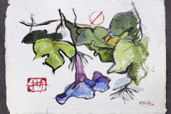 Mauricio Piza, Ipomea Niponica, Nipponic Morning Glory, 24 x 31 cm, watercolor and calligraphy ink, 2020