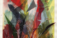 Mauricio Piza, Jardim, Garden, watercolor and calligraphy ink, 20 x 20 cm, 2020