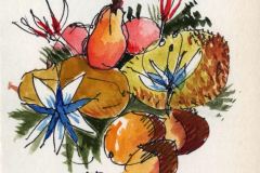 Mauricio Piza, Trofeu, Trophy, 12 x 8 cm, watercolor and ink, 2020
