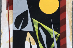 Mauricio Piza, Floresta Dourada, Golden Forest, collage, 40 x 30 cm, 2020