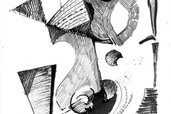 Mauricio Piza,  Livro Hanover, Desenho  3,  20 x 10 cm. 2016