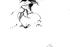 Mauricio Piza,  Livro Hanover, Desenho  6,  20 x 10 cm. 2016