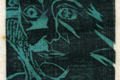 Mauricio Piza, Antes de Você Chegar, Before you Came,  woodcut,  30 x 20 1974