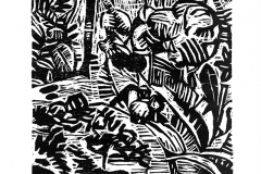 Mauricio Piza, A Mata, The Wood, 25 x 20, woodcut, 2013