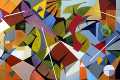 Mauricio Piza, Pela Janela, Through the Window, 80 x 150 cm, oil, 2016