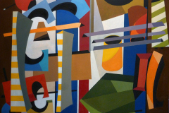 Mauricio Piza, Nem cá, nem lá; Neither here nor there, 125 x 150 cm, oil, 2018