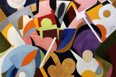 Mauricio Piza, Ponte Vermelha (Wassily e o Ovo Misterioso), 100 x 120 cm, OST, 2018.