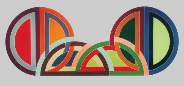 Frank Stella, Madinat as-Salam I , Polymer and fluorescent paint on canvas , 1970.