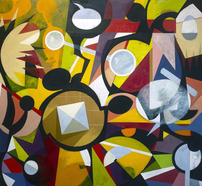 Mauricio Piza, Engrenagens (Clockwork), óleo, 135 x 150 cm, 2019
