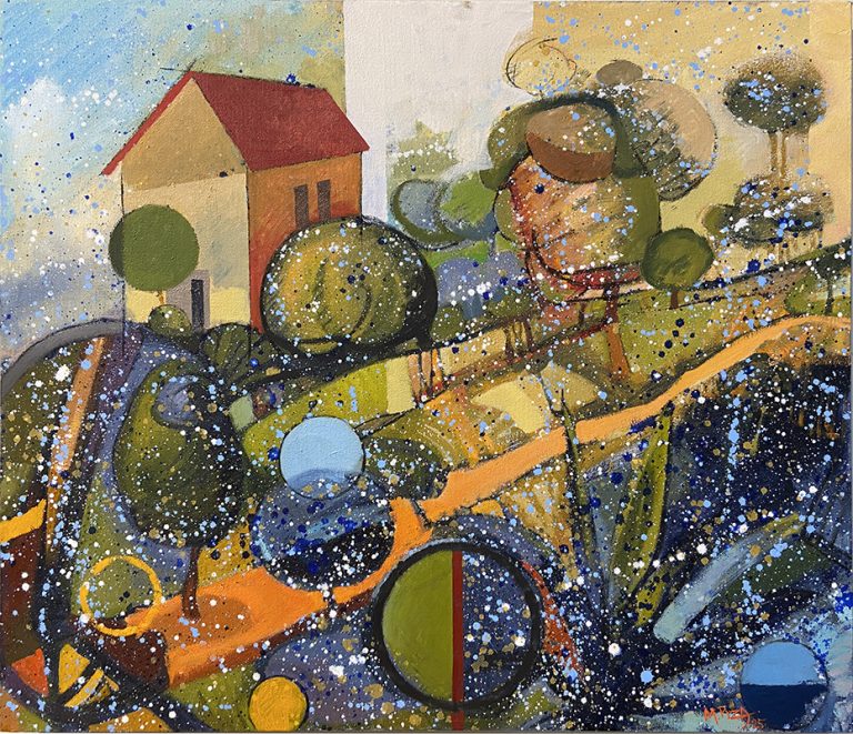 Mauricio Piza, A Casa Amarela, óleo sobre tela, 60 x 70 cm, 2025